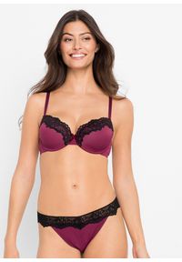 bonprix - Biustonosz z usztywnianymi miseczkami z poliamidu z recyklingu (3 szt.). Kolor: czarny. Materiał: poliamid #3