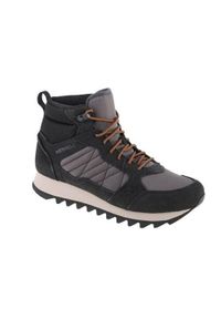 Buty trekkingowe męskie Merrell Alpine Mid Plr WP 2. Wysokość cholewki: za kostkę. Zapięcie: sznurówki. Kolor: fioletowy. Materiał: guma, syntetyk, materiał, tkanina, zamsz. Szerokość cholewki: normalna