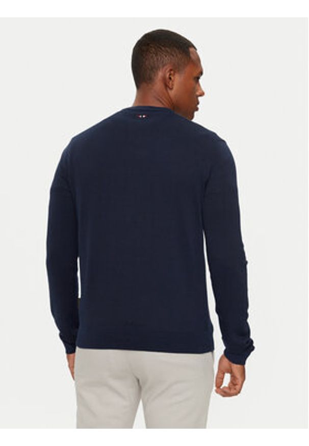 Napapijri Sweter Droz NP0A4I2G Granatowy Regular Fit. Kolor: niebieski. Materiał: bawełna