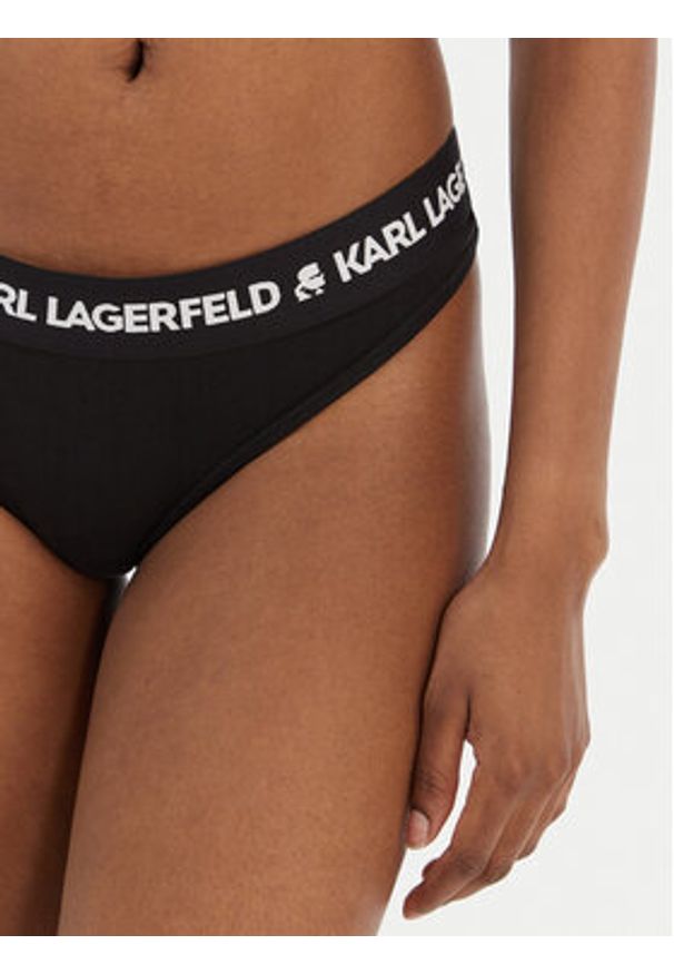 Karl Lagerfeld - KARL LAGERFELD Stringi A1W47008 Czarny. Kolor: czarny. Materiał: lyocell