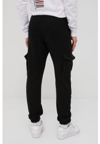 Jack & Jones spodnie męskie kolor czarny gładkie. Kolor: czarny. Materiał: dzianina. Wzór: gładki #2