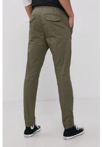 !SOLID Spodnie męskie kolor zielony joggery. Kolor: zielony. Materiał: tkanina. Wzór: gładki #2