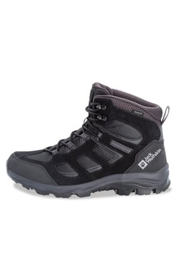 Jack Wolfskin Trekkingi Vojo 3 Texapore Mid 4042461 Czarny. Kolor: czarny. Materiał: skóra. Sport: turystyka piesza