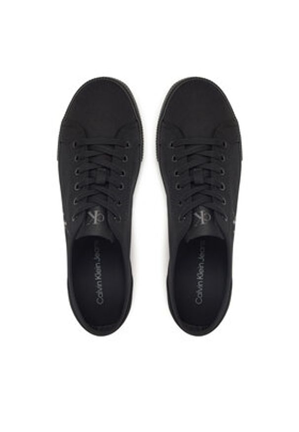 Calvin Klein Jeans Tenisówki Ess Vulc Low Mg Canvas YM0YM01209 Czarny. Kolor: czarny. Materiał: materiał