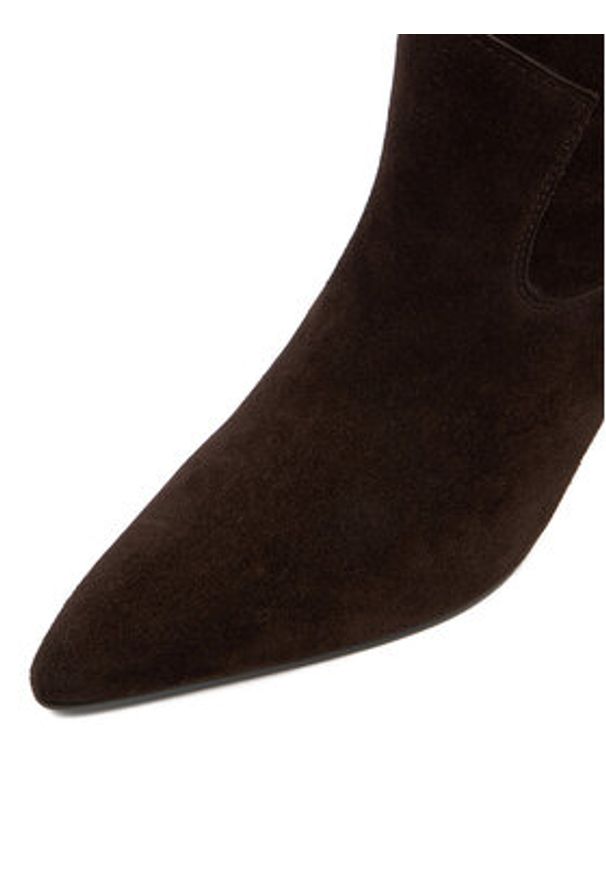 Gino Rossi - GINO ROSSI Botki EO-ZARA-LT2546 Brązowy. Kolor: brązowy. Materiał: zamsz, skóra