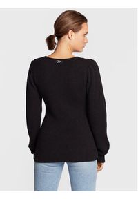 TwinSet - TWINSET Sweter 222TT3331 Czarny Slim Fit. Kolor: czarny. Materiał: syntetyk #4