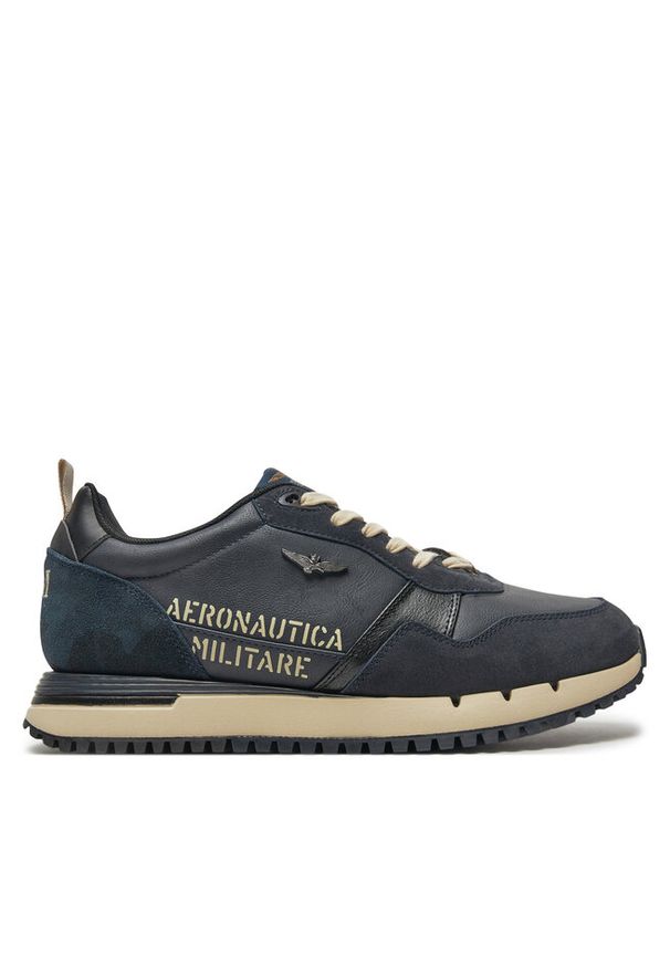 Sneakersy Aeronautica Militare. Kolor: niebieski