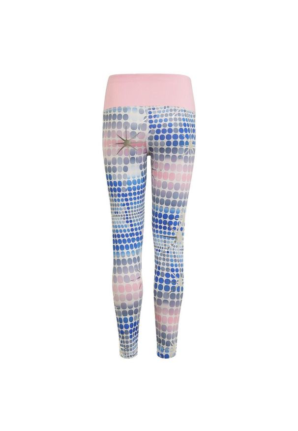Adidas - Legginsy z nadrukiem na stroju dla dziewczynki adidas Dance Allover Print. Kolor: różowy. Wzór: nadruk. Sport: fitness