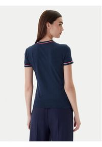 Lacoste T-Shirt TF5289 Granatowy Slim Fit. Kolor: niebieski. Materiał: bawełna #8