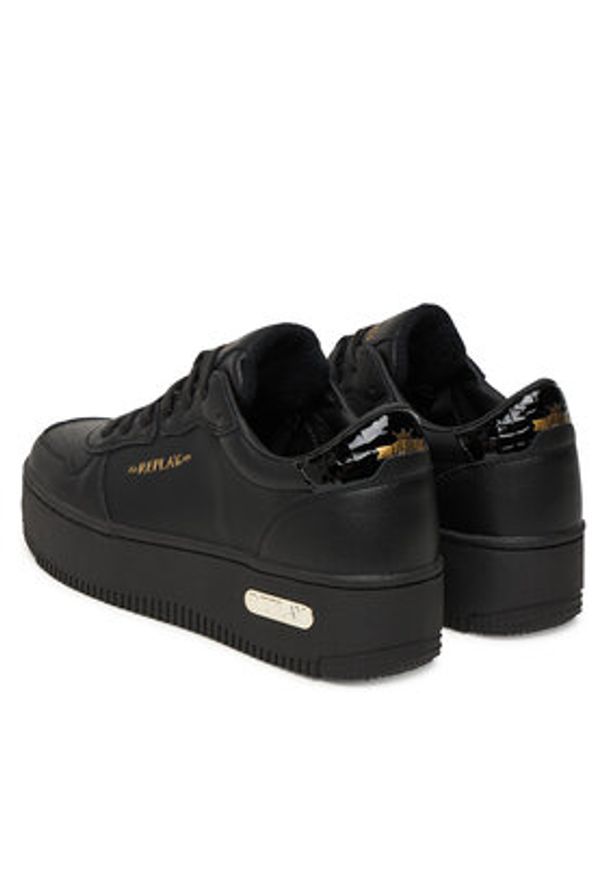 Replay - REPLAY Sneakersy GWZ5O.000.C0024L Czarny. Kolor: czarny. Materiał: skóra