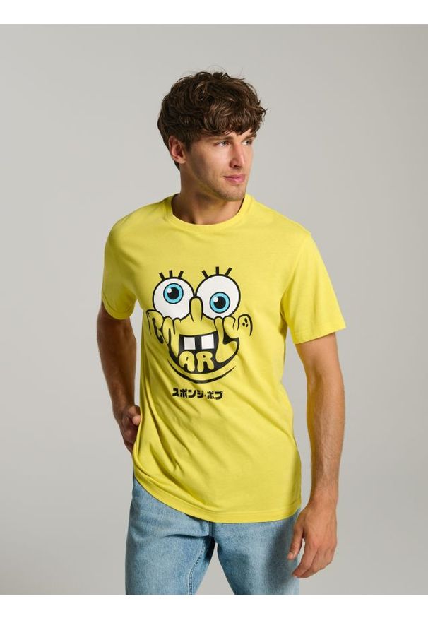 Sinsay - Koszulka SpongeBob - żółty. Kolor: żółty