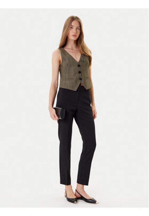 Marella Kamizelka garniturowa Cantico 2523156031 Khaki Slim Fit. Kolor: brązowy. Materiał: syntetyk