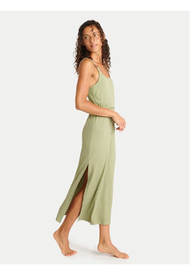 Banana Moon Sukienka letnia Yaquina Amaria MGC27 Zielony Regular Fit. Kolor: zielony. Materiał: wiskoza. Sezon: lato