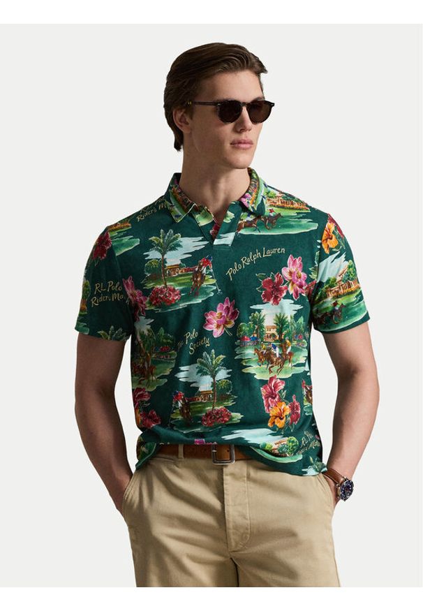 Polo Ralph Lauren Polo 710B13535001 Zielony Regular Fit. Typ kołnierza: polo. Kolor: zielony. Materiał: bawełna