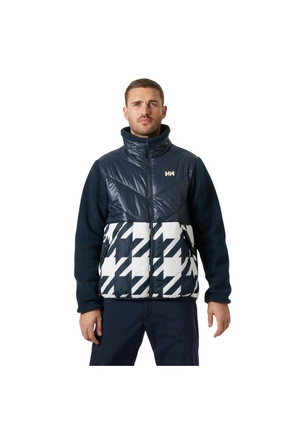 Kurtka puchowa Helly Hansen Village Hybrid. Kolor: niebieski. Materiał: puch. Sezon: zima