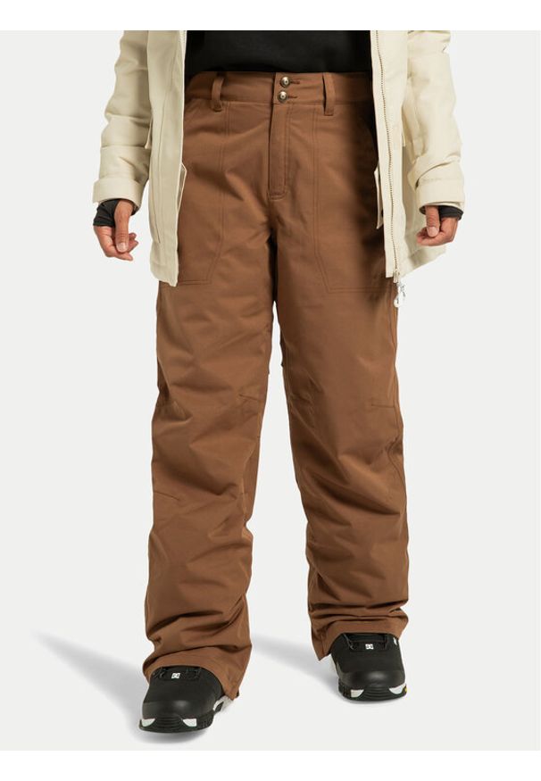 DC Shoes Spodnie snowboardowe Riveter ADJTP03032 Brązowy Regular Fit. Kolor: brązowy. Materiał: syntetyk. Sport: snowboard