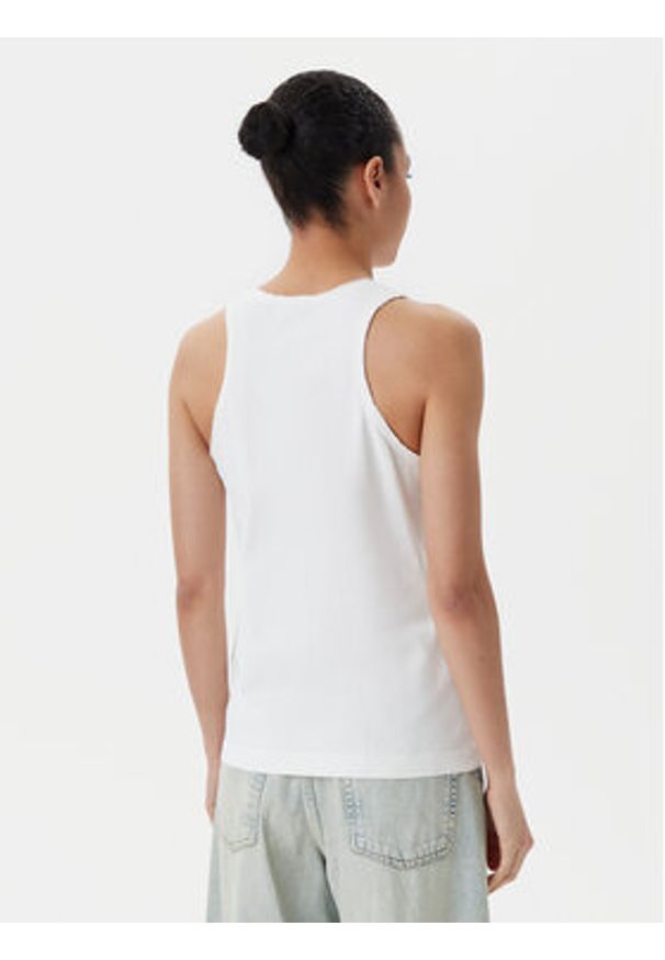 Pinko - PINKO Top Noel 105269 A2ME Biały Regular Fit. Kolor: biały. Materiał: bawełna