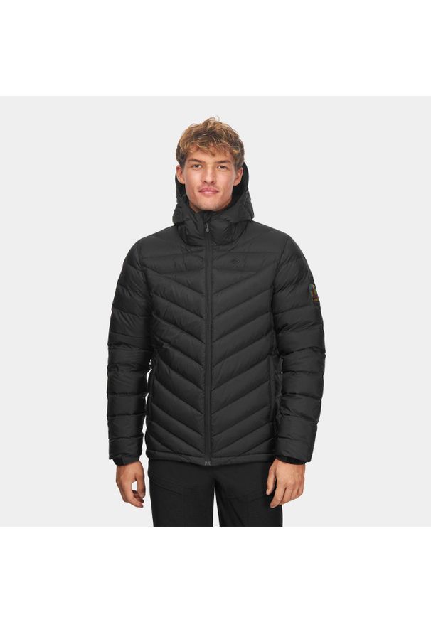 Kurtka męska puchowa Alpinus Monviso puch kaczy. Kolor: czarny. Materiał: puch. Sport: turystyka piesza
