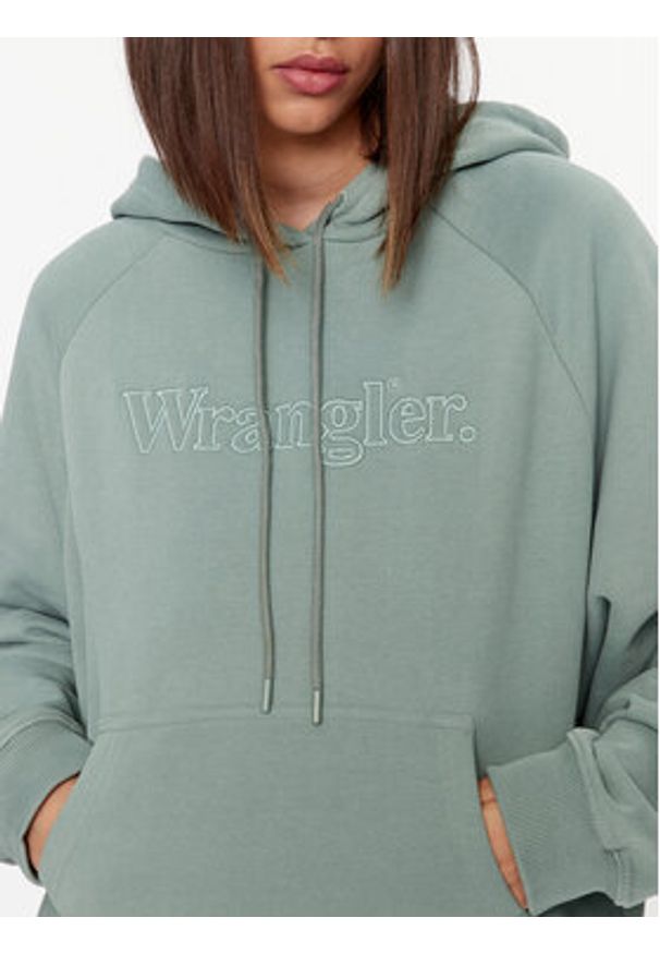 Wrangler Bluza 112343095 Zielony Relaxed Fit. Kolor: zielony. Materiał: bawełna