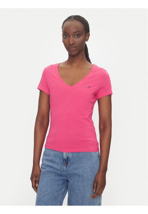 Tommy Jeans Komplet 2 t-shirtów DW0DW21367 Kolorowy Slim Fit. Materiał: bawełna. Wzór: kolorowy