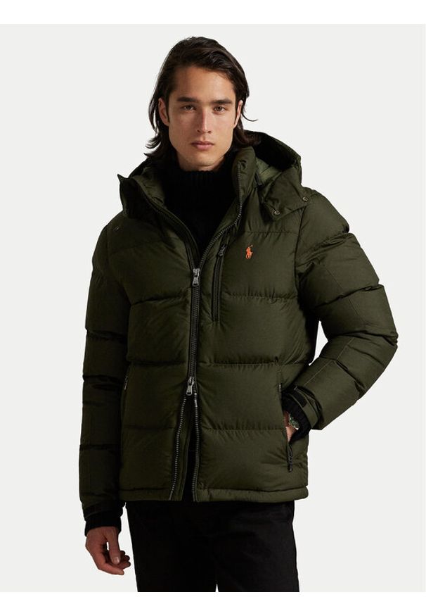 Polo Ralph Lauren Kurtka puchowa 710968278002 Zielony Regular Fit. Typ kołnierza: polo. Kolor: zielony. Materiał: syntetyk