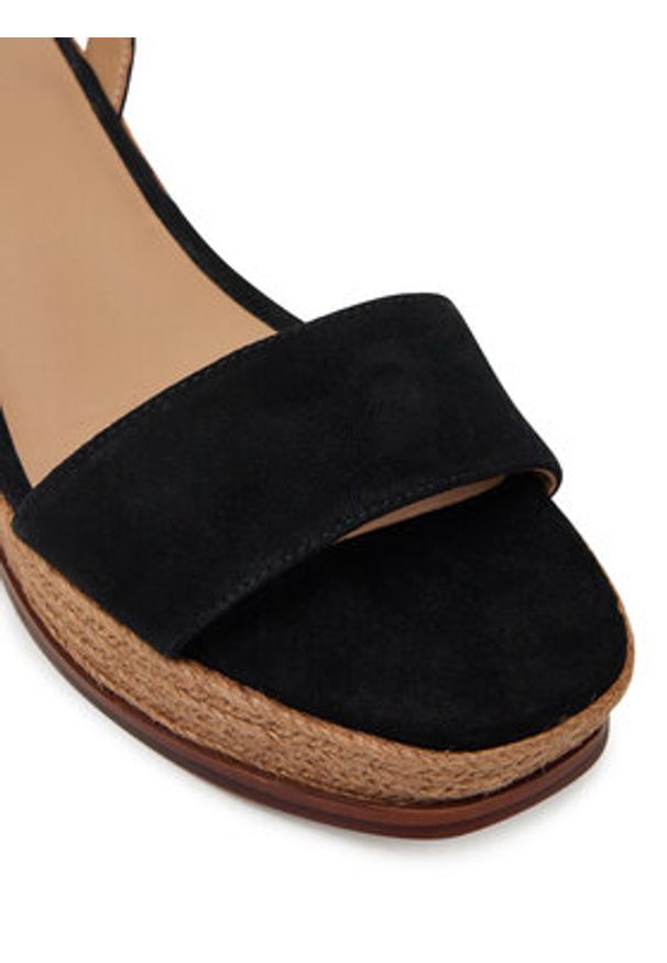 Lauren Ralph Lauren - LAUREN RALPH LAUREN Espadryle Leona 802920421001 Czarny. Kolor: czarny. Materiał: zamsz, skóra