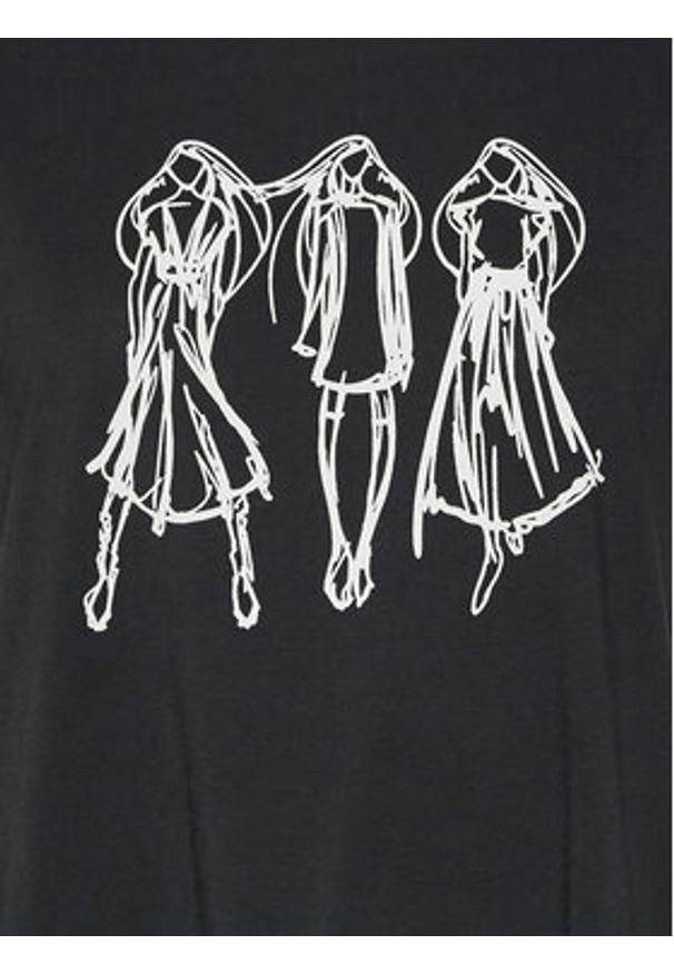 Vero Moda T-Shirt Romy 10320297 Czarny Regular Fit. Kolor: czarny. Materiał: bawełna