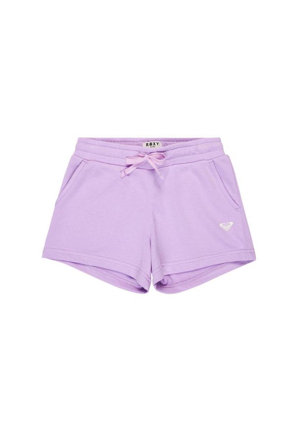 Roxy - Spodenki dresowe dla Dziewczynki SURF FEELING TERRY Fioletowy. Kolor: fioletowy. Materiał: tkanina, poliester, bawełna. Długość: krótkie. Sezon: lato. Styl: klasyczny