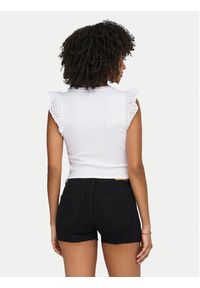 only - ONLY Top Mathilda 15308890 Biały Regular Fit. Kolor: biały. Materiał: bawełna #5