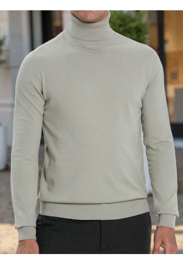 Sinsay - Klasyczny golf - zielony. Typ kołnierza: golf. Kolor: zielony. Styl: klasyczny