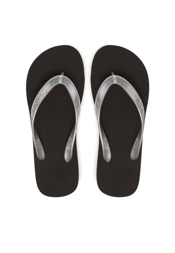 Calvin Klein Jeans Japonki Beach Sandal Monologo Tpu YW0YW01719 Srebrny. Kolor: srebrny