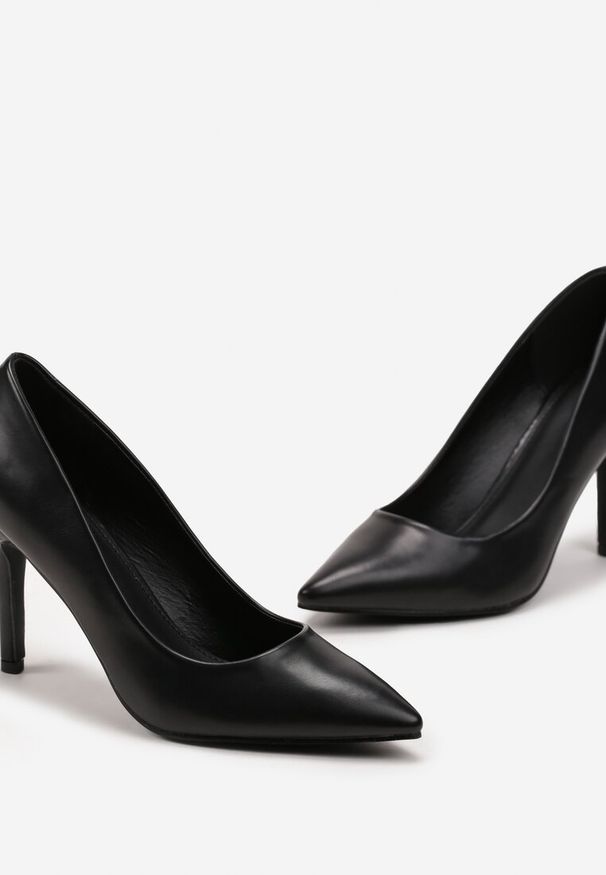Born2be - Czarne Szpilki na Wysokim Obcasie Pilia. Kolor: czarny. Obcas: na obcasie. Styl: elegancki. Wysokość obcasa: wysoki