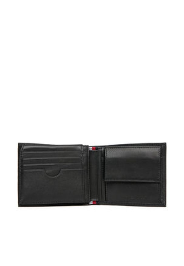 TOMMY HILFIGER - Tommy Hilfiger Duży Portfel Męski Th Flag Cc Flap And Coin AM0AM13520 Czarny. Kolor: czarny. Materiał: skóra