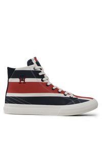 TOMMY HILFIGER - Sneakersy Tommy Hilfiger. Kolor: niebieski. Styl: street