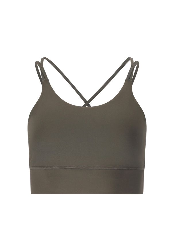 ENDURANCE - Biustonosz dla kobiet Athlecia Elli. Kolor: brązowy. Sport: fitness