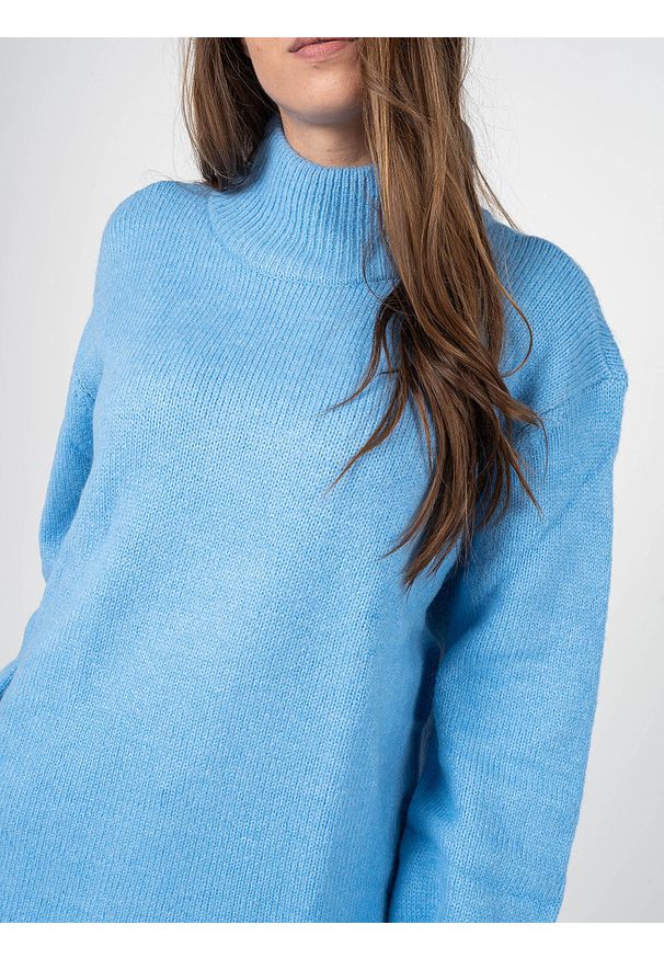 Silvian Heach Sweter | PGA22001MA | Kobieta | Niebieski, Błękitny. Typ kołnierza: golf. Kolor: niebieski. Materiał: wełna, nylon, bawełna, elastan. Długość: długie. Wzór: ze splotem