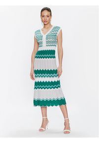 Morgan Sukienka dzianinowa 231-RMGUI Zielony Regular Fit. Kolor: zielony. Materiał: dzianina, wiskoza #1