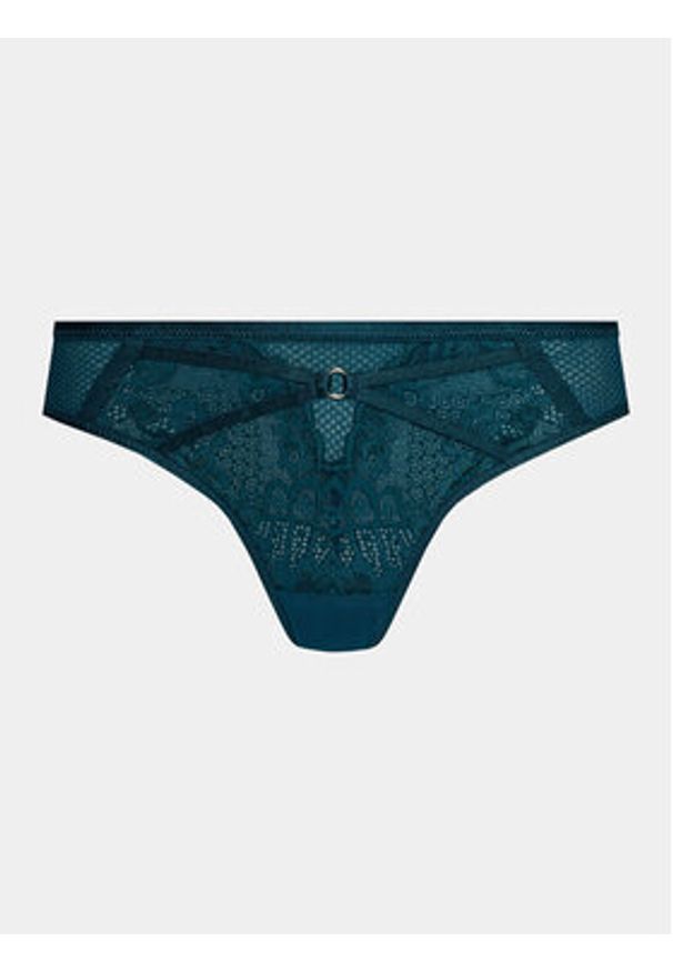 Hunkemöller Stringi Riri 202691 Niebieski. Kolor: niebieski. Materiał: syntetyk