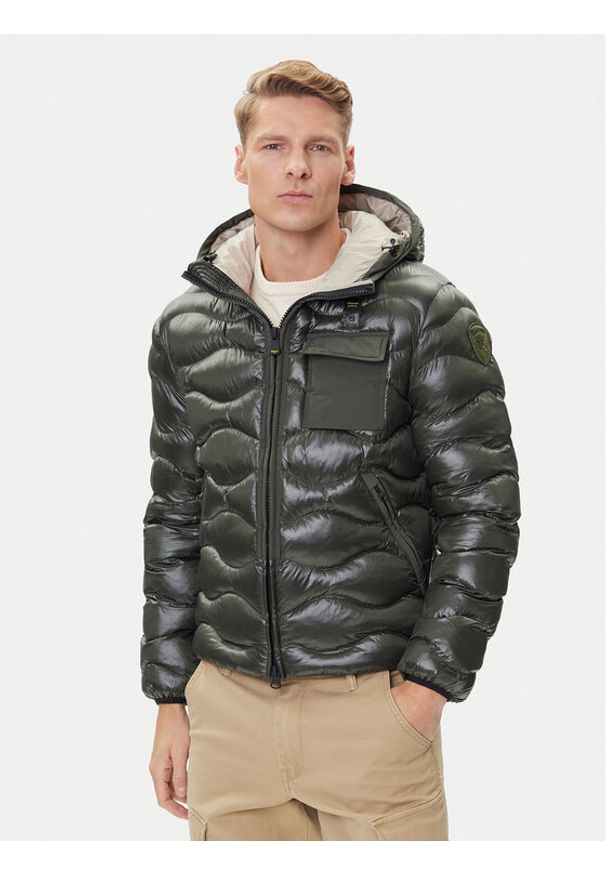 Blauer Kurtka przejściowa 25WBLUC02080 Zielony Regular Fit. Kolor: zielony. Materiał: syntetyk