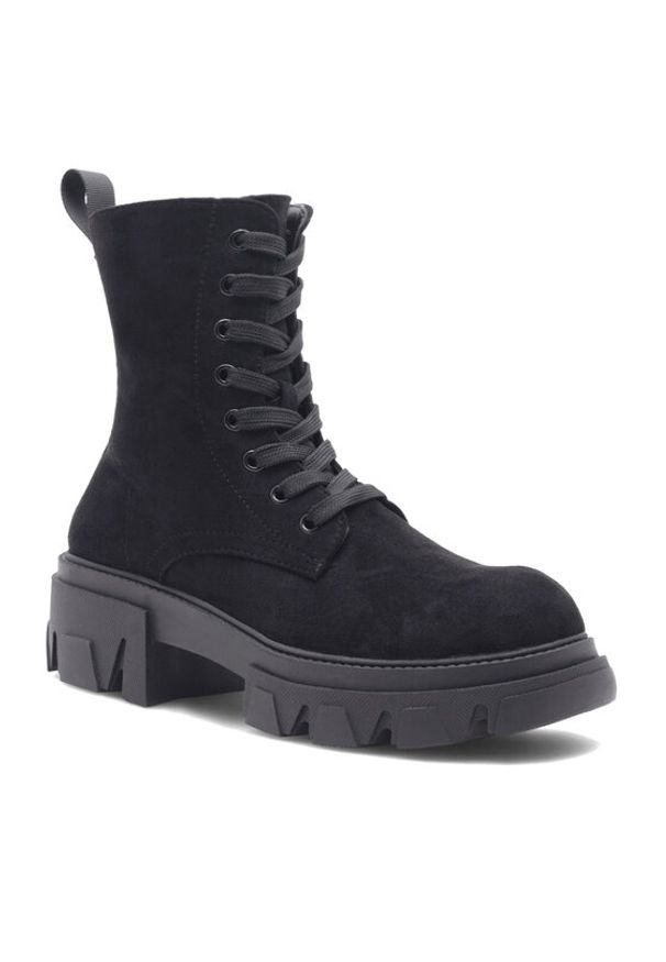 DeeZee Botki WS5598-23 Czarny. Kolor: czarny. Materiał: materiał