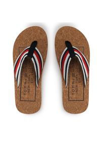 TOMMY HILFIGER - Tommy Hilfiger Japonki Cork Beach Sandal FM0FM04475 Kolorowy. Materiał: materiał. Wzór: kolorowy