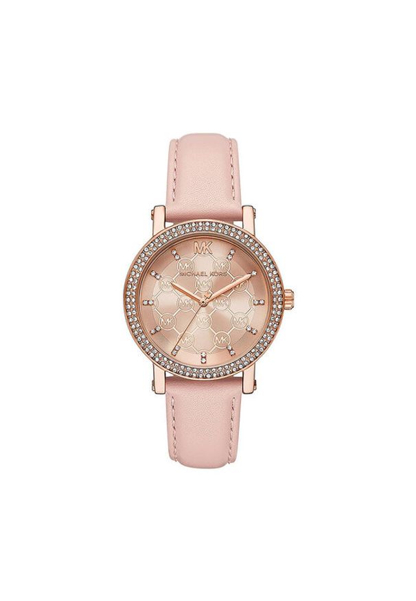 Michael Kors Zegarek MK7552 Różowy. Kolor: różowy. Materiał: skóra