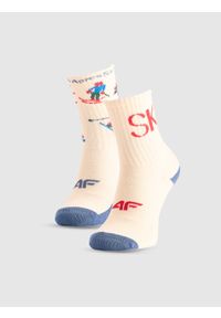 4f - 4F Skarpetki casual za kostkę (2-pack) chłopięce - multikolor 35-37. Kolor: biały. Materiał: dzianina, bawełna #1