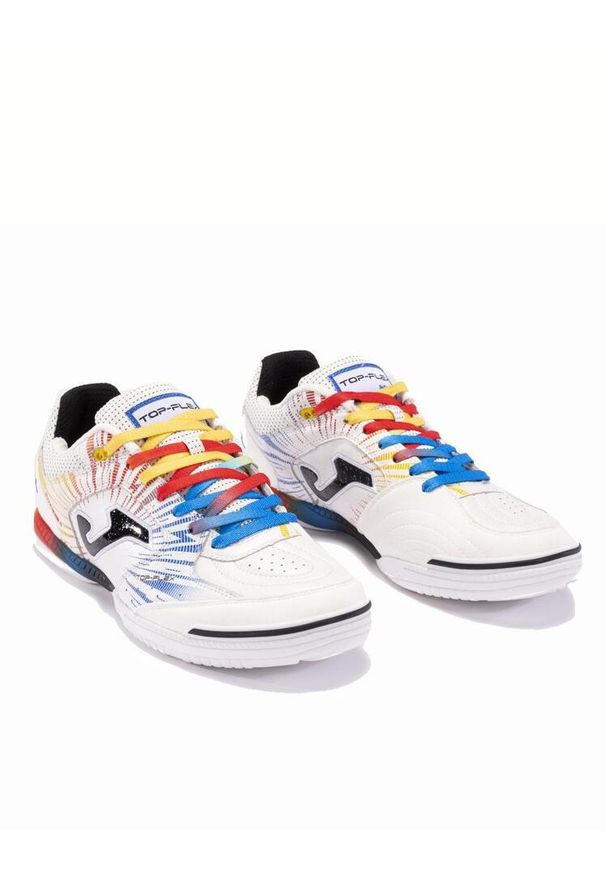 Buty piłkarskie męskie Joma Top Flex. Kolor: wielokolorowy, biały. Materiał: syntetyk, materiał. Szerokość cholewki: normalna. Sport: piłka nożna