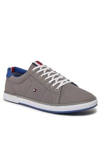 TOMMY HILFIGER - Tommy Hilfiger Tenisówki Harlow 1D FM0FM00596 Szary. Kolor: szary. Materiał: materiał