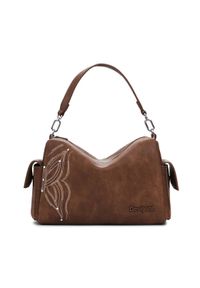 Desigual Torebka Habana 25SAXPAD Brązowy. Kolor: brązowy. Materiał: skórzane
