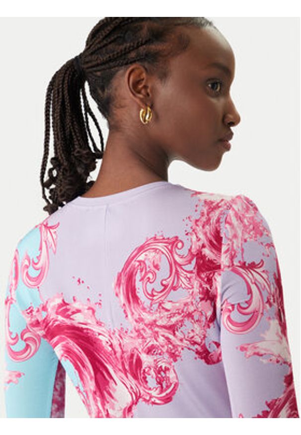 Versace Jeans Couture Sukienka codzienna 80HAO9P0 JS547 Kolorowy Slim Fit. Okazja: na co dzień. Materiał: wiskoza. Wzór: kolorowy. Typ sukienki: proste. Styl: casual