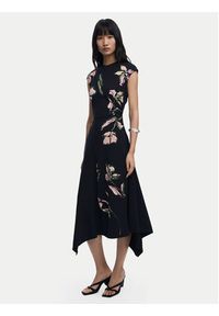 Desigual Sukienka codzienna Katrina 25WWVK12 Czarny Slim Fit. Okazja: na co dzień. Kolor: czarny. Materiał: bawełna. Typ sukienki: proste. Styl: casual #2