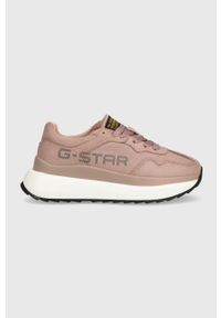 G-Star RAW - G-Star Raw sneakersy skórzane JUDEE NUB kolor różowy 2341066502.MVE. Nosek buta: okrągły. Kolor: różowy. Materiał: skóra. Obcas: na platformie #1