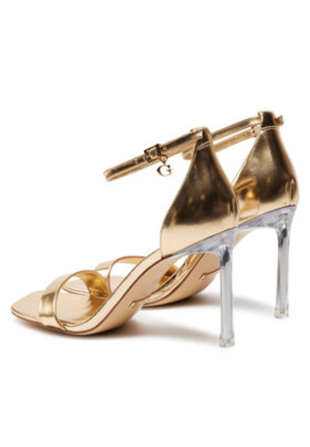 Guess Sandały Shylie FLJSHY LEM03 Złoty. Kolor: złoty. Materiał: skóra